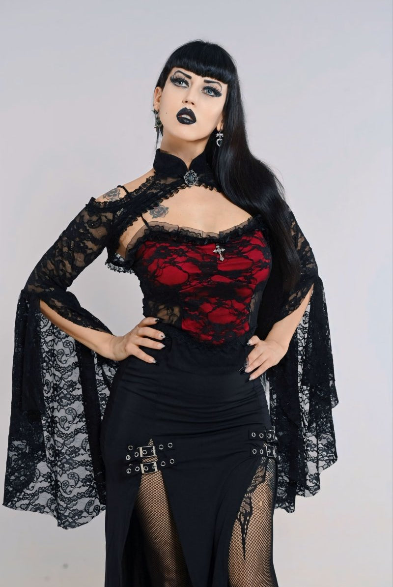 Raven's Night Coffin Top - The Cursed Closet