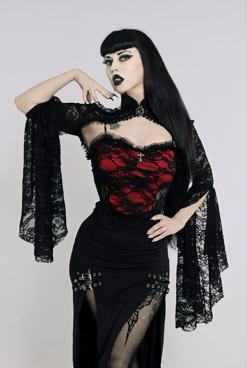 Raven's Night Coffin Top - The Cursed Closet