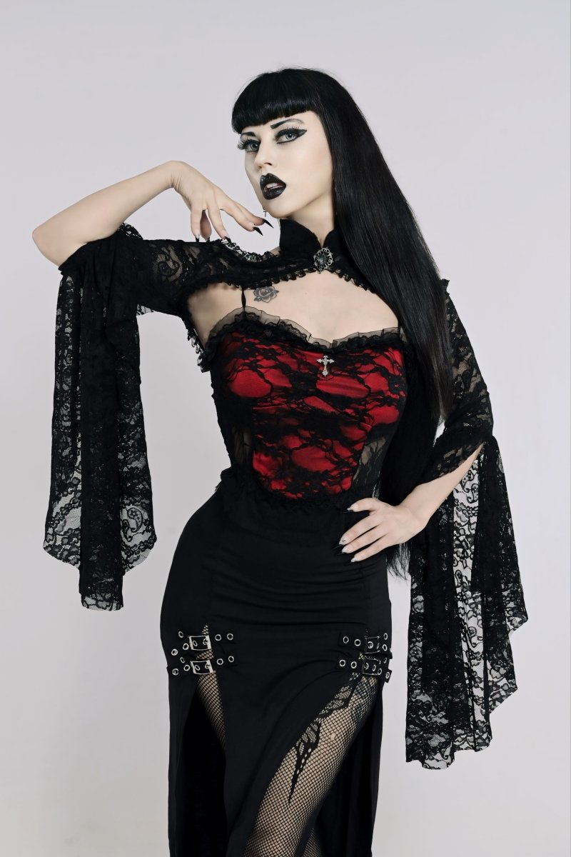 Raven's Night Coffin Top - The Cursed Closet