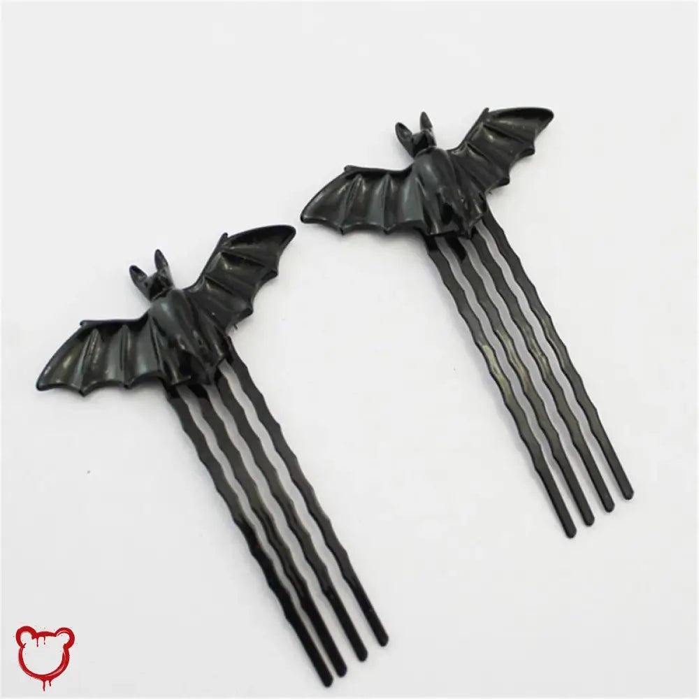 1Pair Black Gothic Bat Hairpin Accessorie - The Cursed Closet