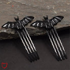 1Pair Black Gothic Bat Hairpin Accessorie - The Cursed Closet