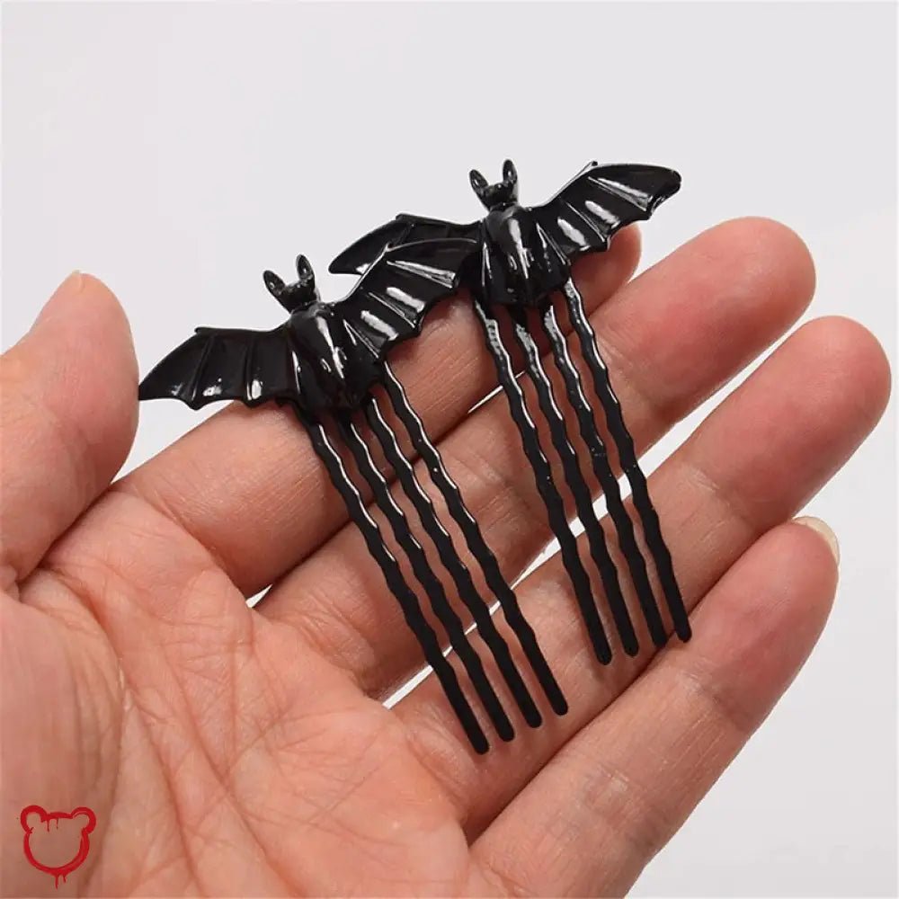 1Pair Black Gothic Bat Hairpin Accessorie - The Cursed Closet