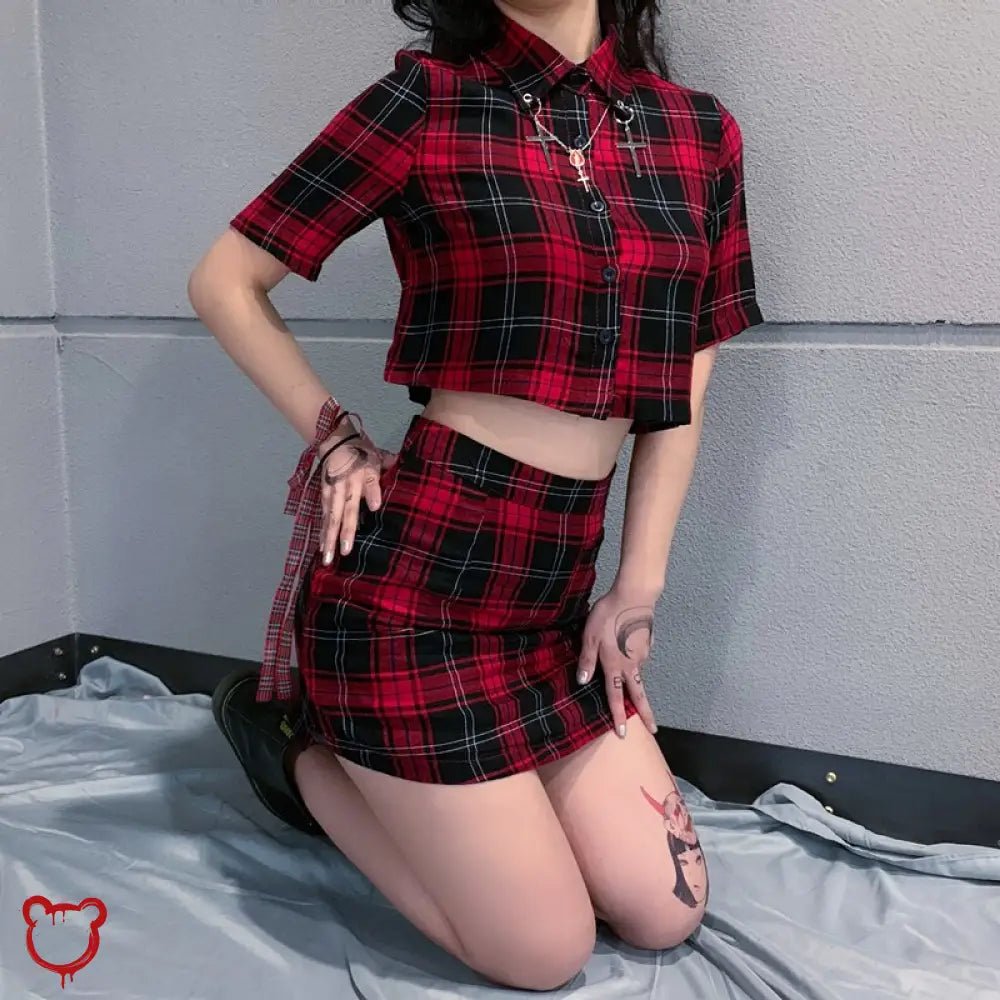 2 - Piece Red and Black Blood Set - The Cursed Closet