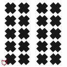 20 Pcs Black Cross Shape Self - Adhesive Nipple Pasties - The Cursed Closet