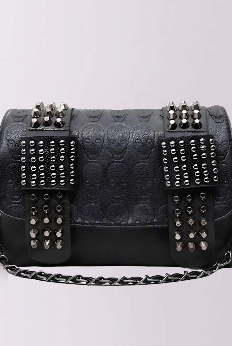Black Skull Rivet Bag - The Cursed Closet