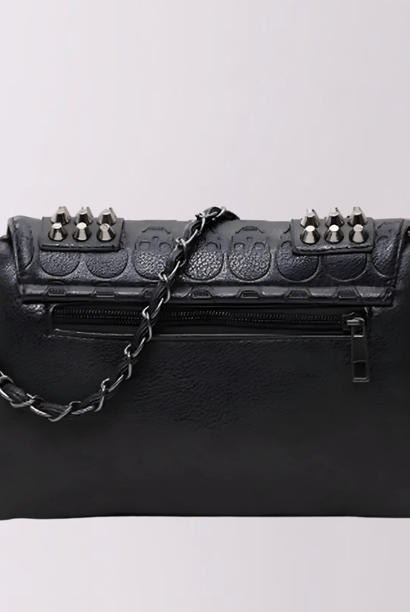 Black Skull Rivet Bag - The Cursed Closet