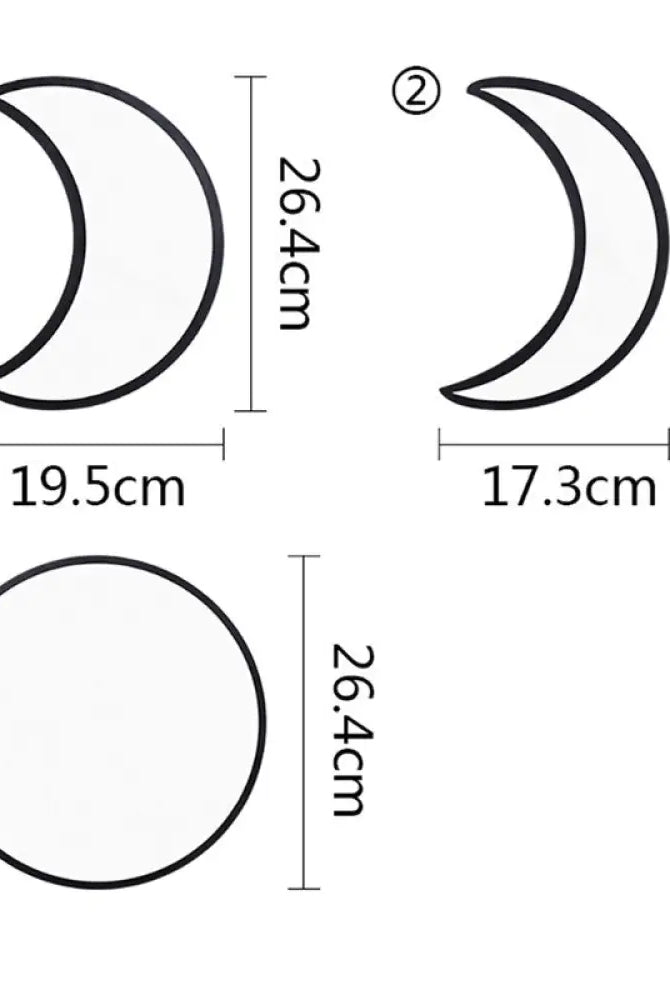 5pc Moon Wall Mirror Set - The Cursed Closet