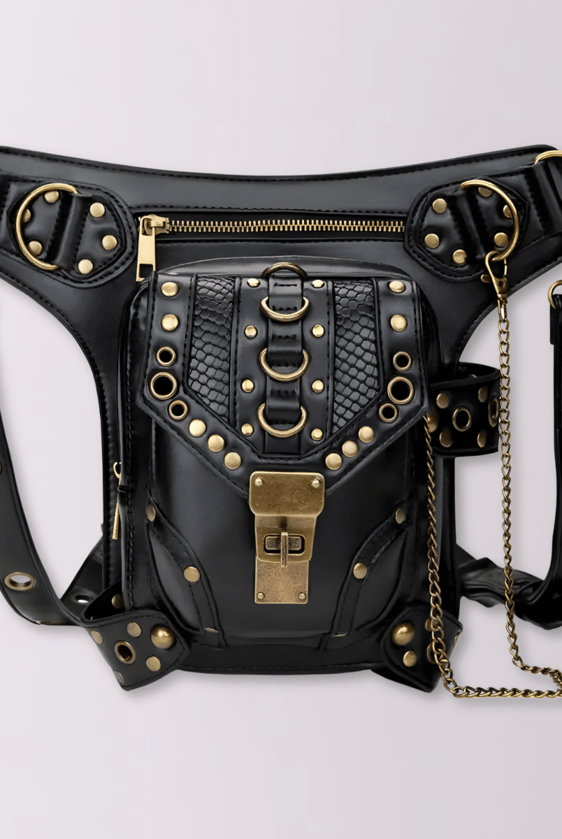 Steampunk Leather Hip Holster - The Cursed Closet