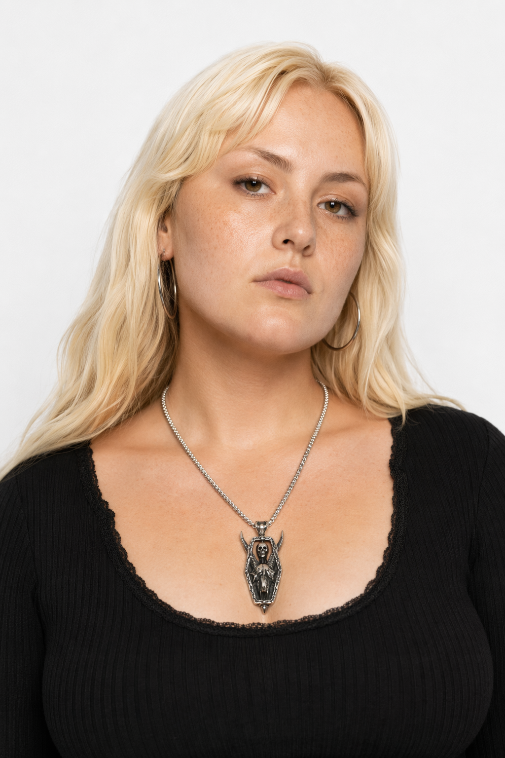 Goat Skull Pendant Necklace Default Title