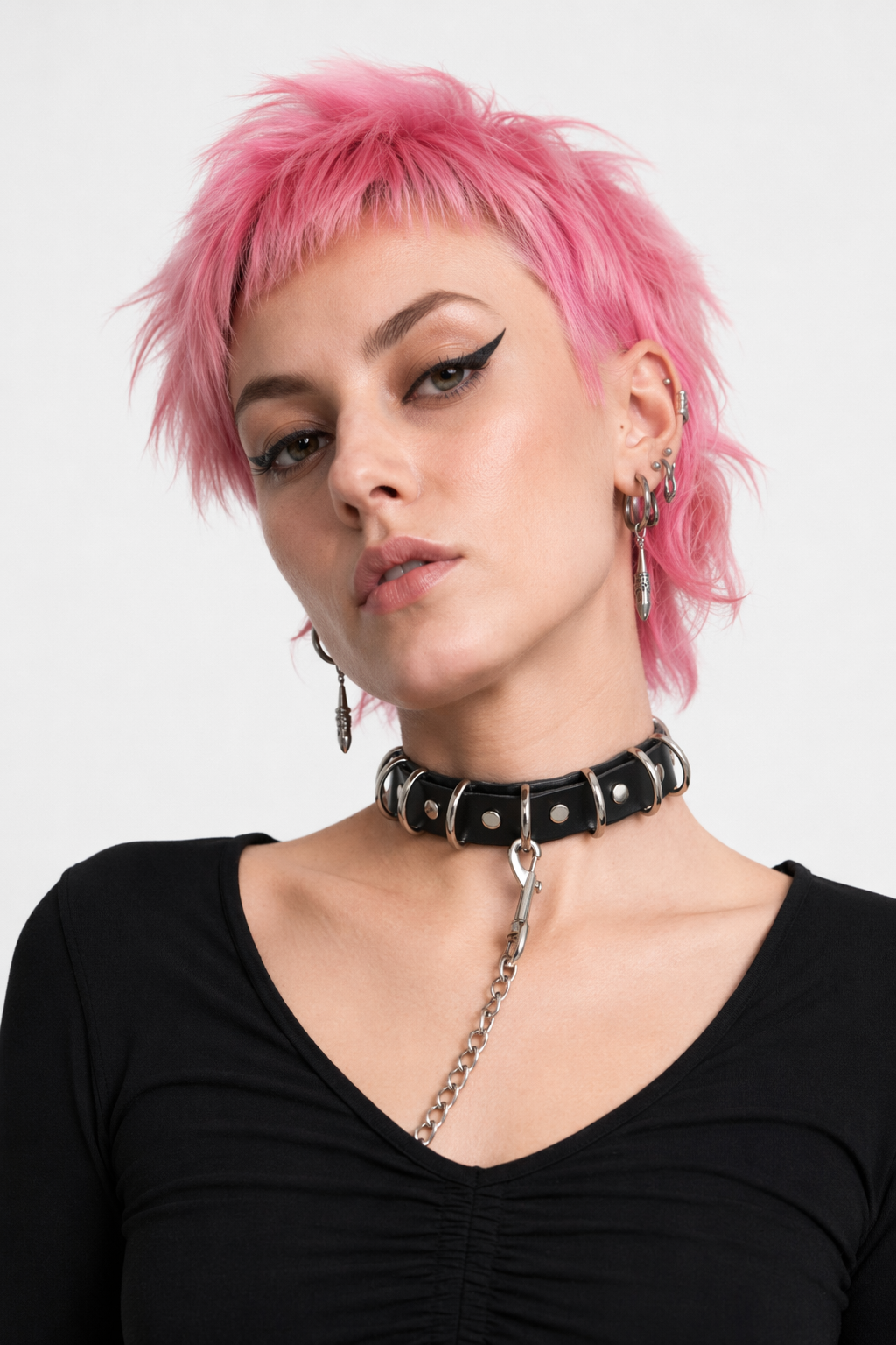 Riveted Goth Choker Neckwear Black