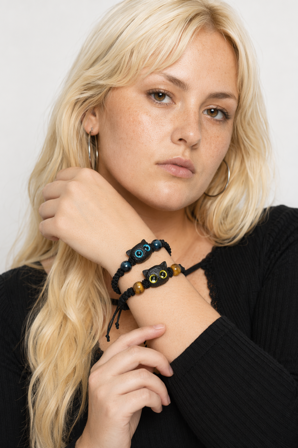 Black Cat Couple Bracelets 2PCS