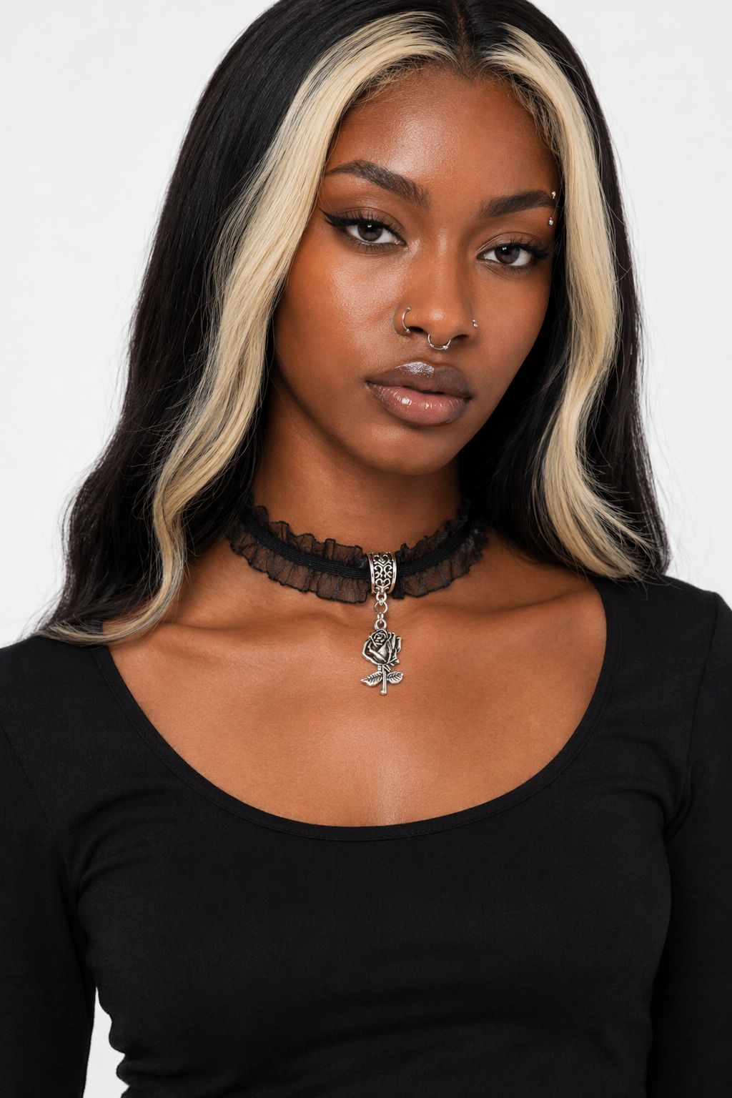 Lace Rose Choker - The End. Default Title