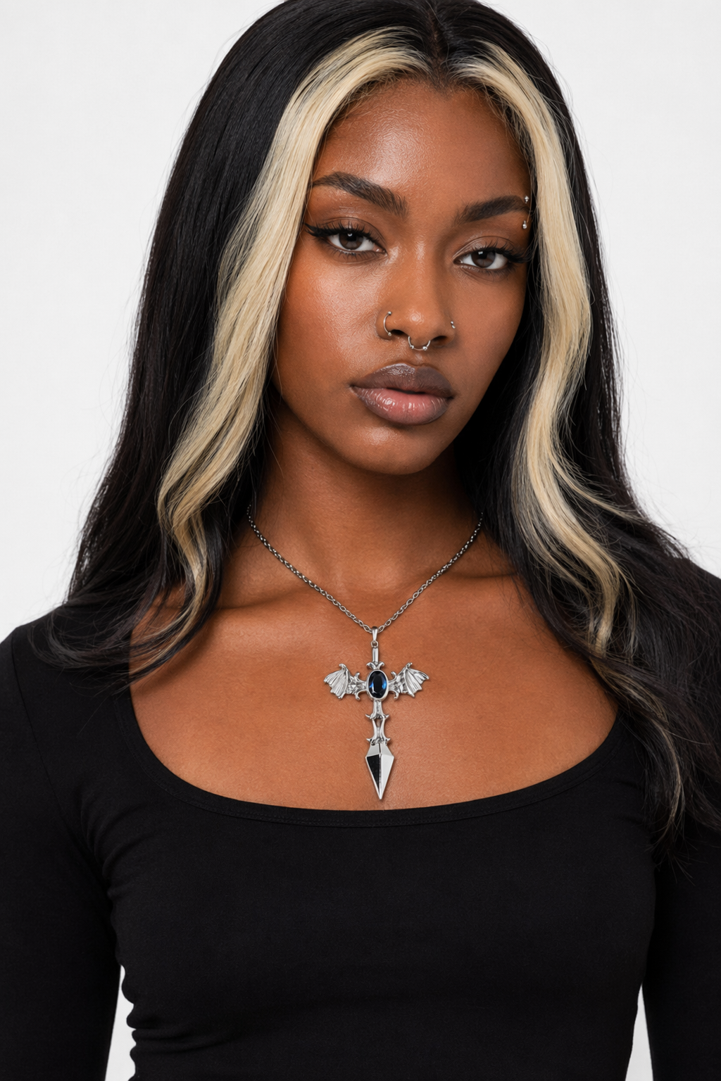 Blue Cross Stone Pendant Default Title