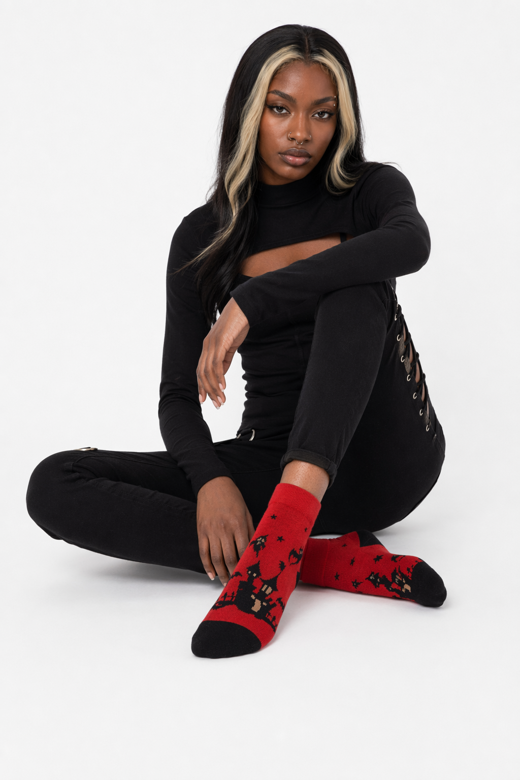Halloween Socks: Spooktacular Style! Red