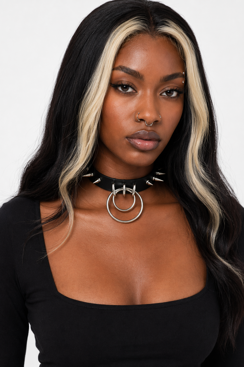 Black Spike Choker with Illusion Default Title