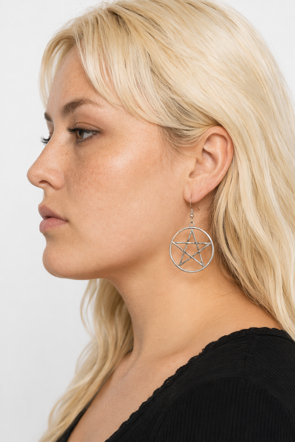 Pentagram Dangle Earrings Default Title