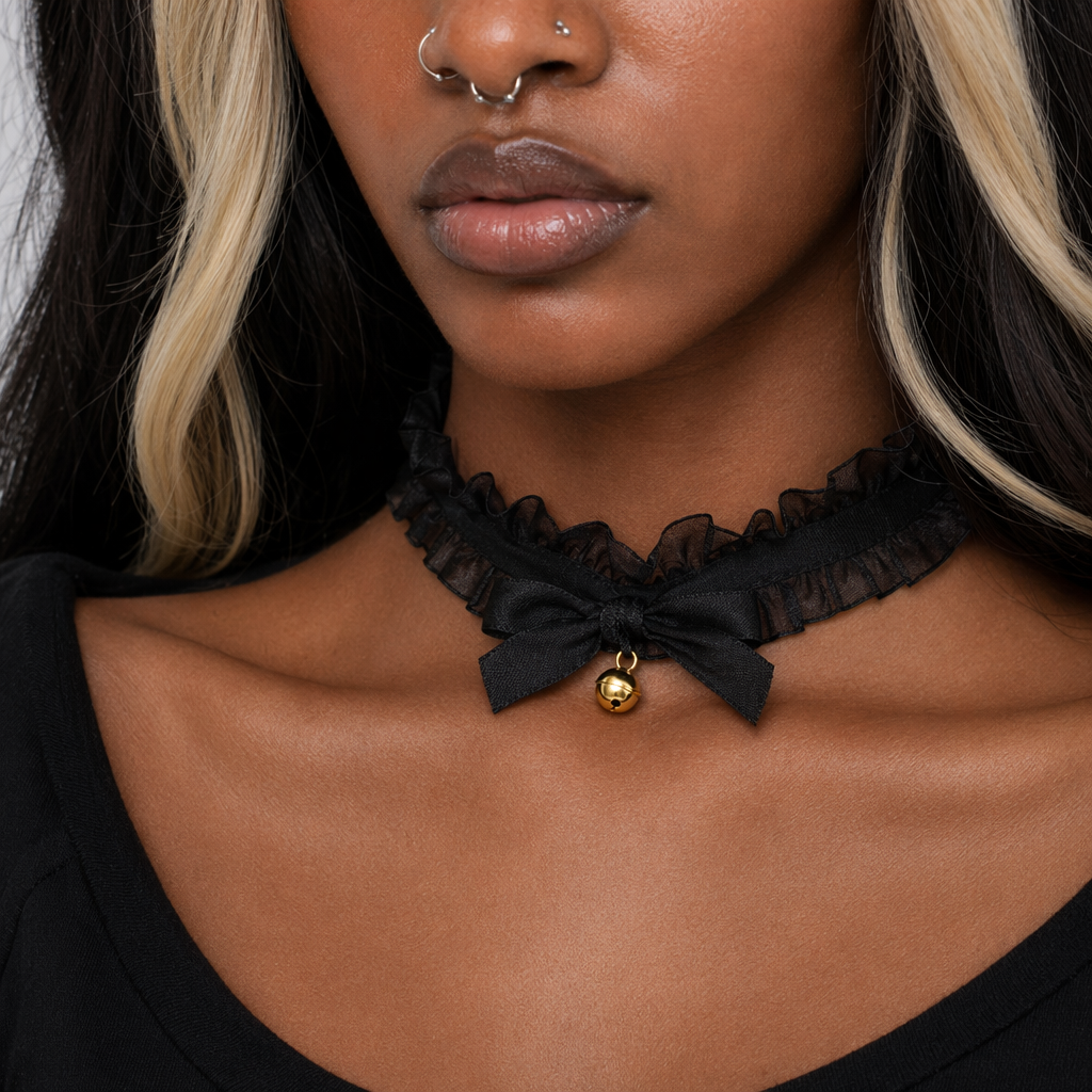"Bowknot Choker: Cute Kawaii Lolita" black