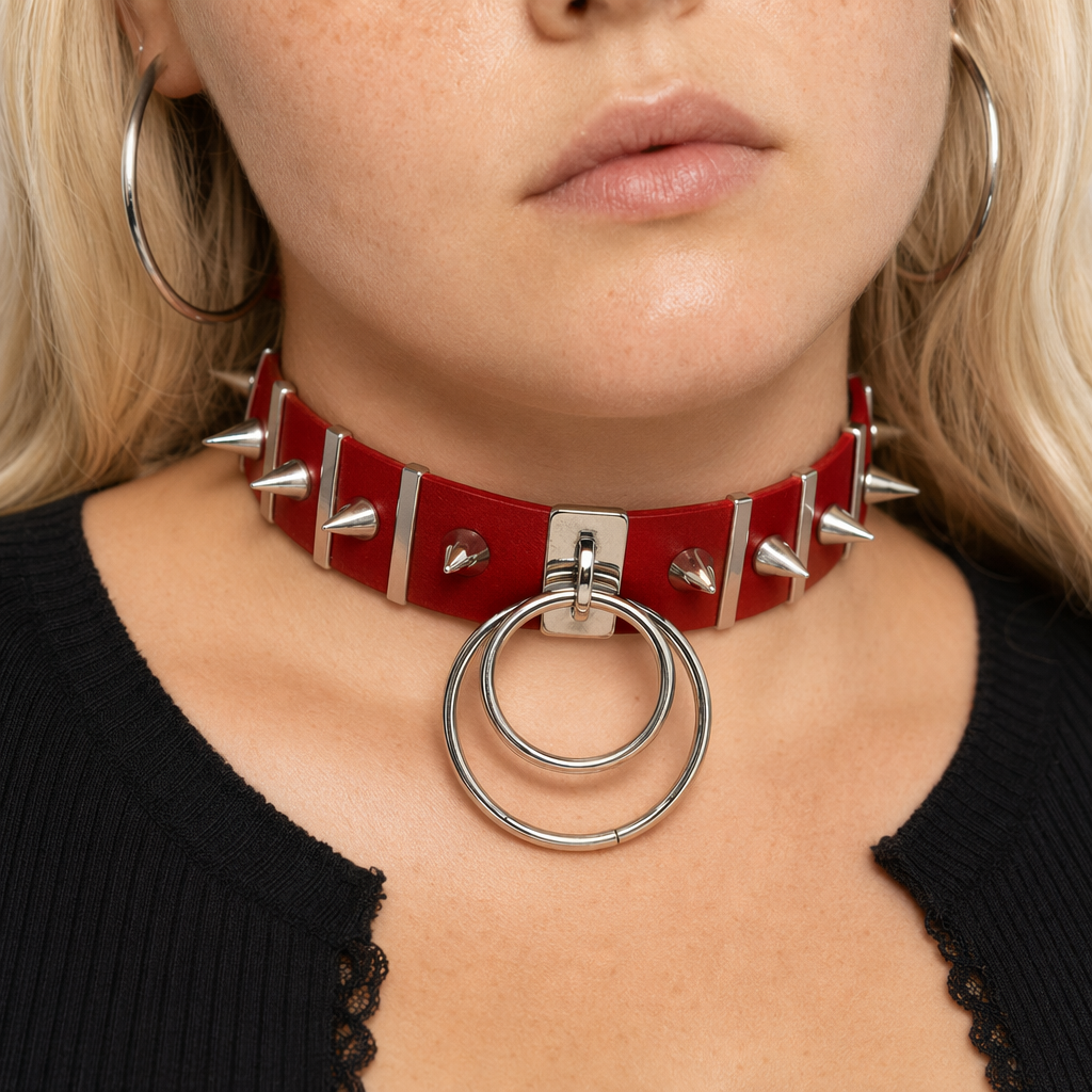 Melancholy Punk Choker red