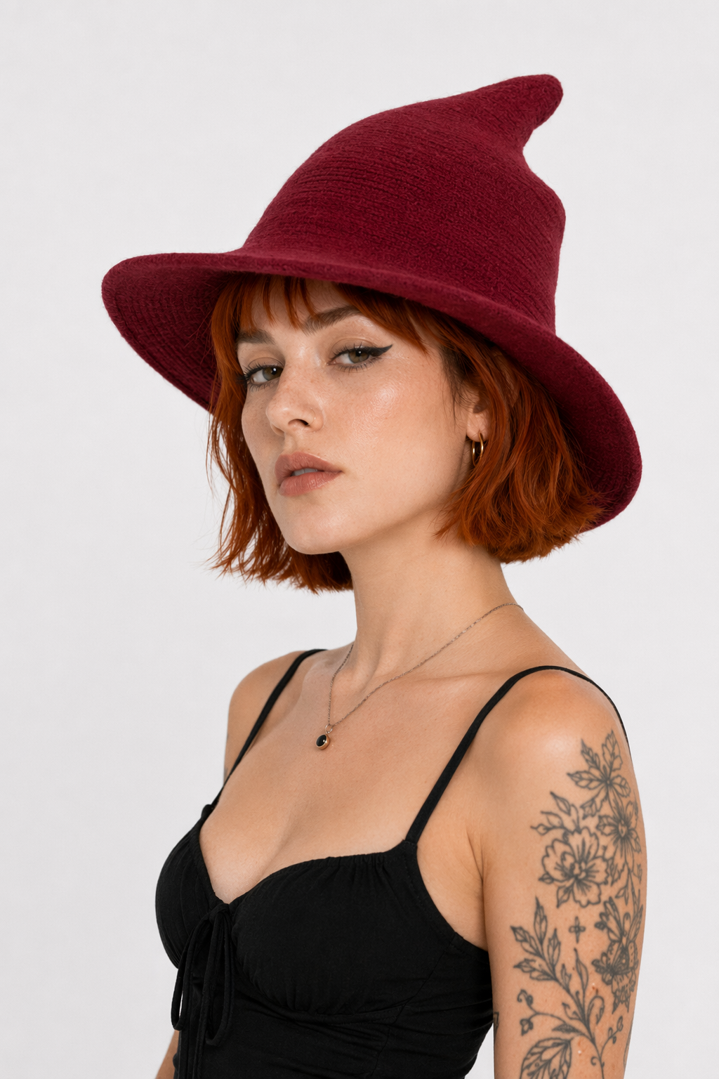 Multiple Color Witch Hat red wine