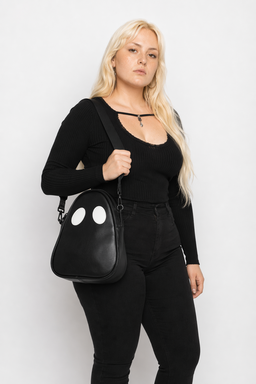 Mono PU Fashion Handbag Black