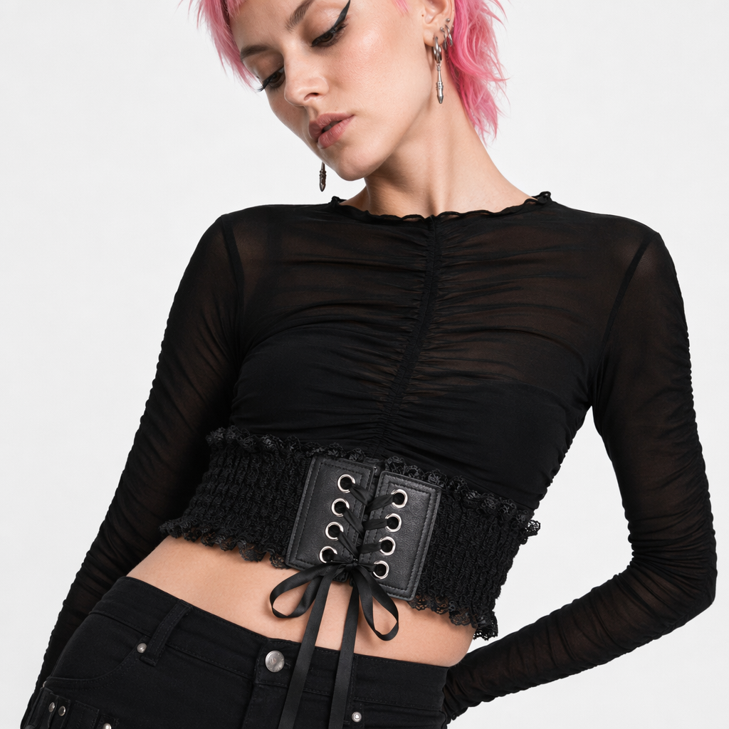 Black Lace-Up Belt Supremacy Default Title