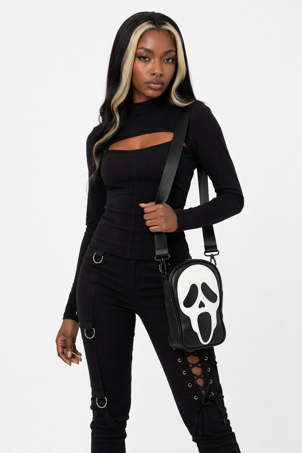 Ghost Face Bag Black