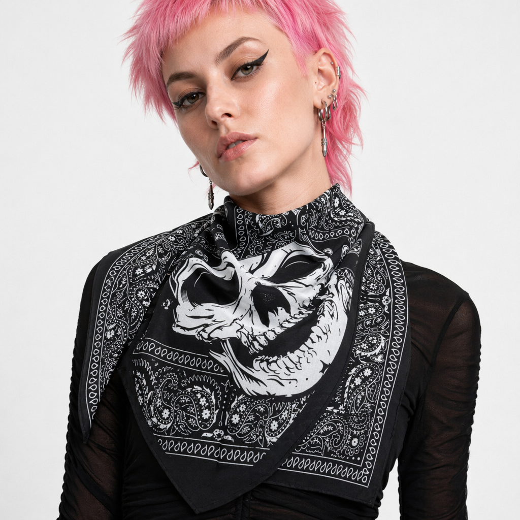 Skull Biker Bandana Default Title