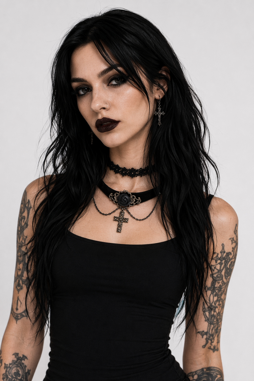 Rose Cross Necklace DD-18