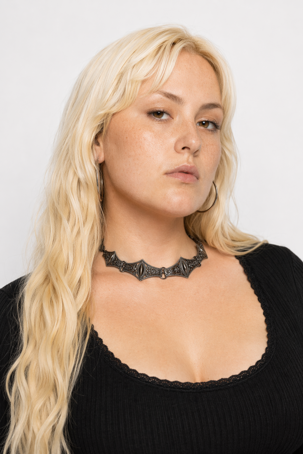 Gothic Geometry Choker Gun Black