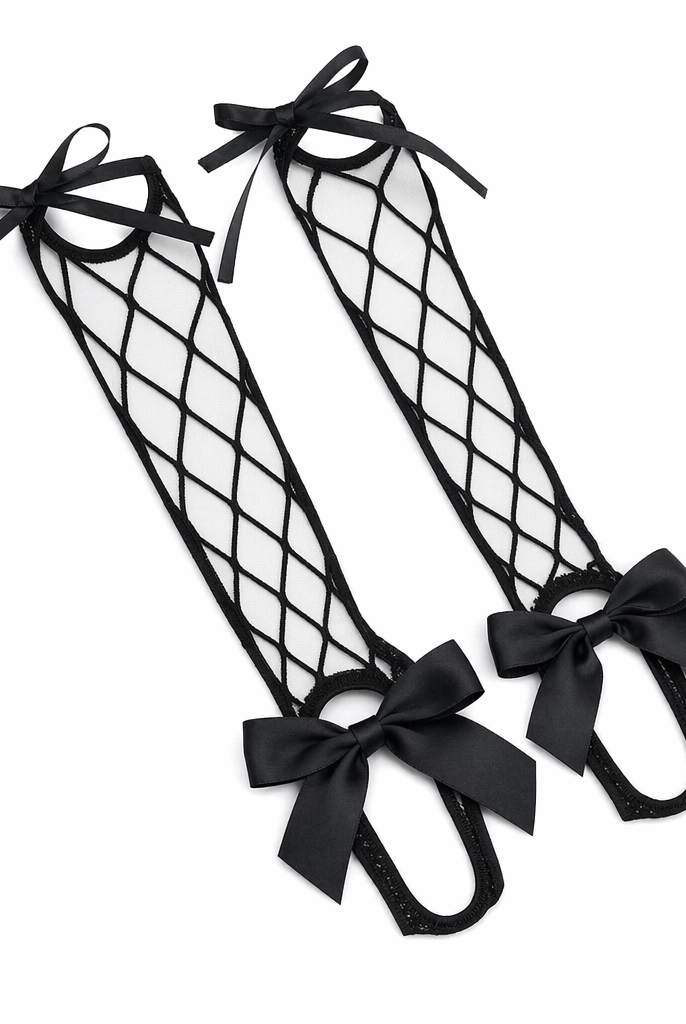 "Black Lace Mesh Stockings" Default Title