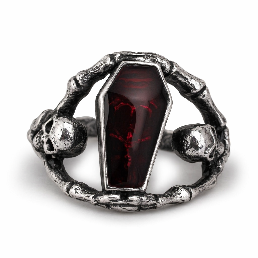 Red Skull Undertaker Ring 9