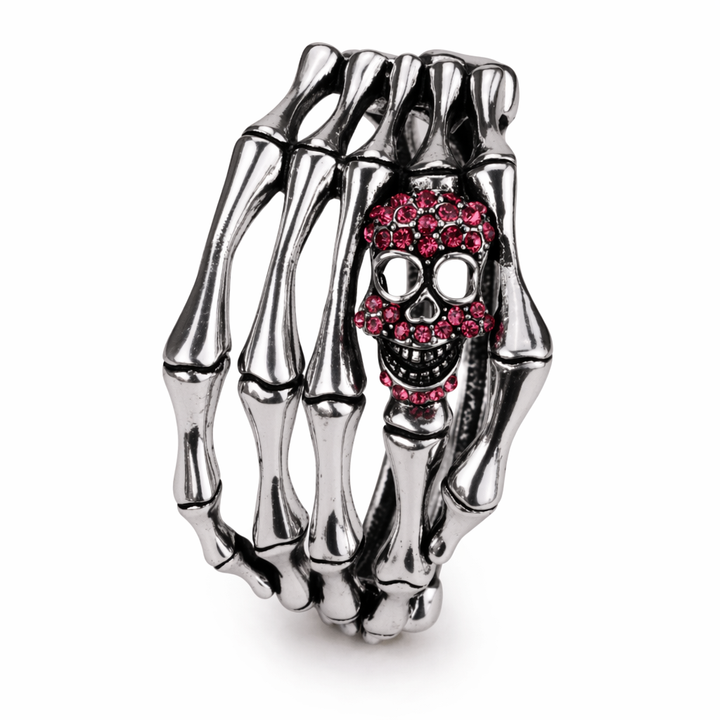 Skull Bone Bracelet red