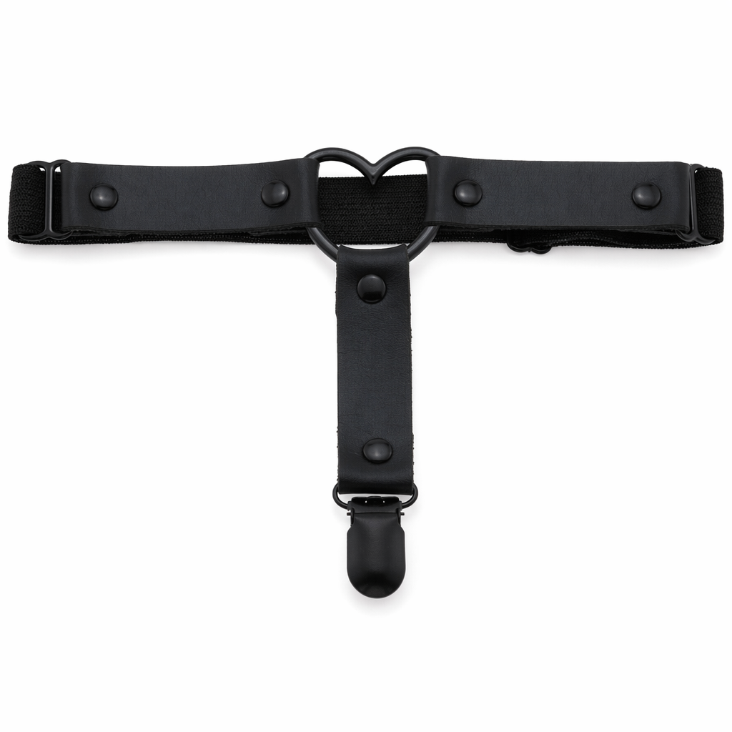 Gothic Leather Leg Garter black