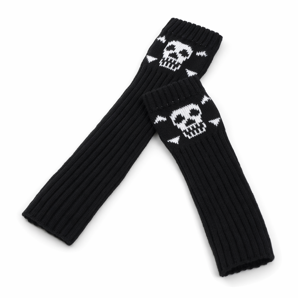 Black Skull Arm Warmers black