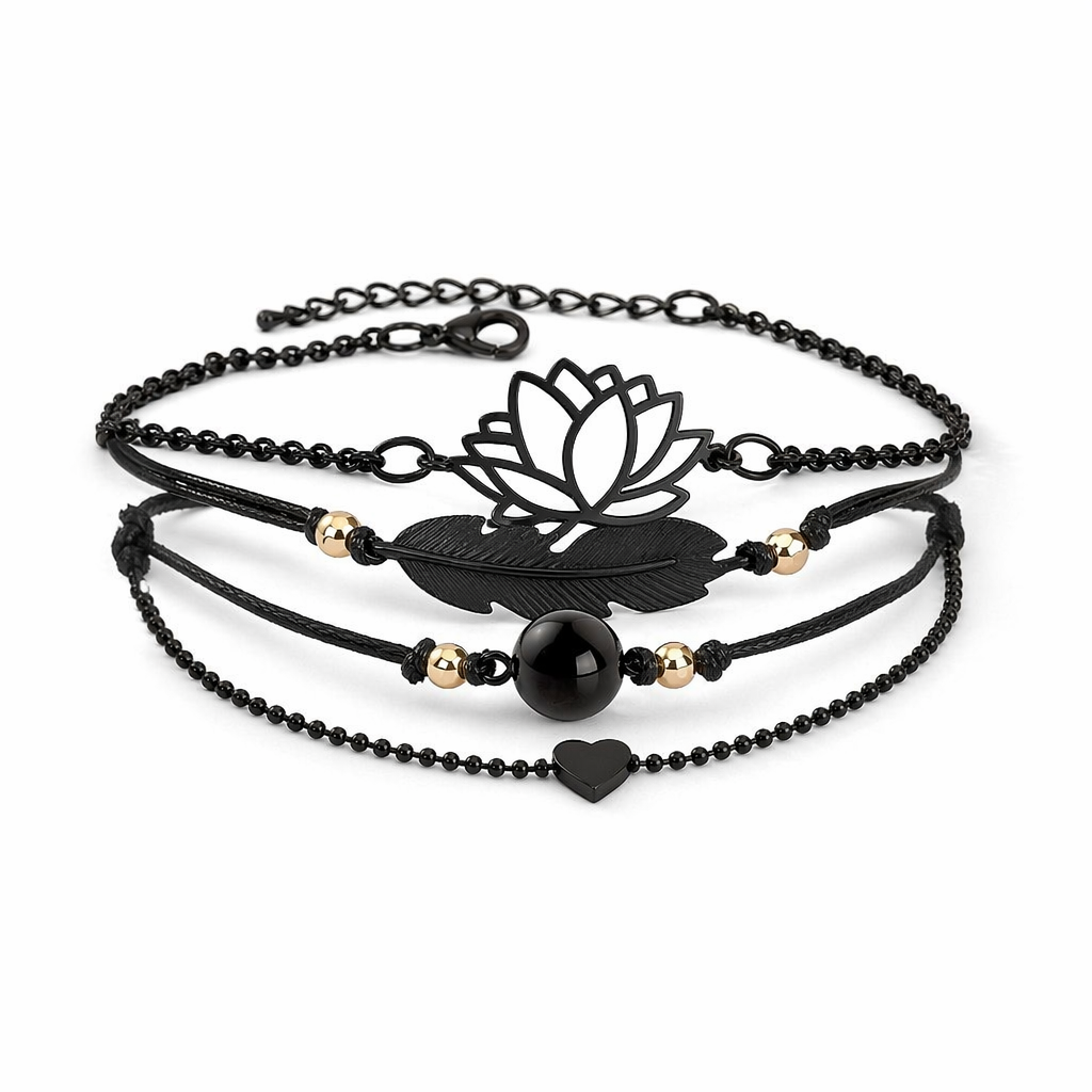 Black Bracelet Set Default Title