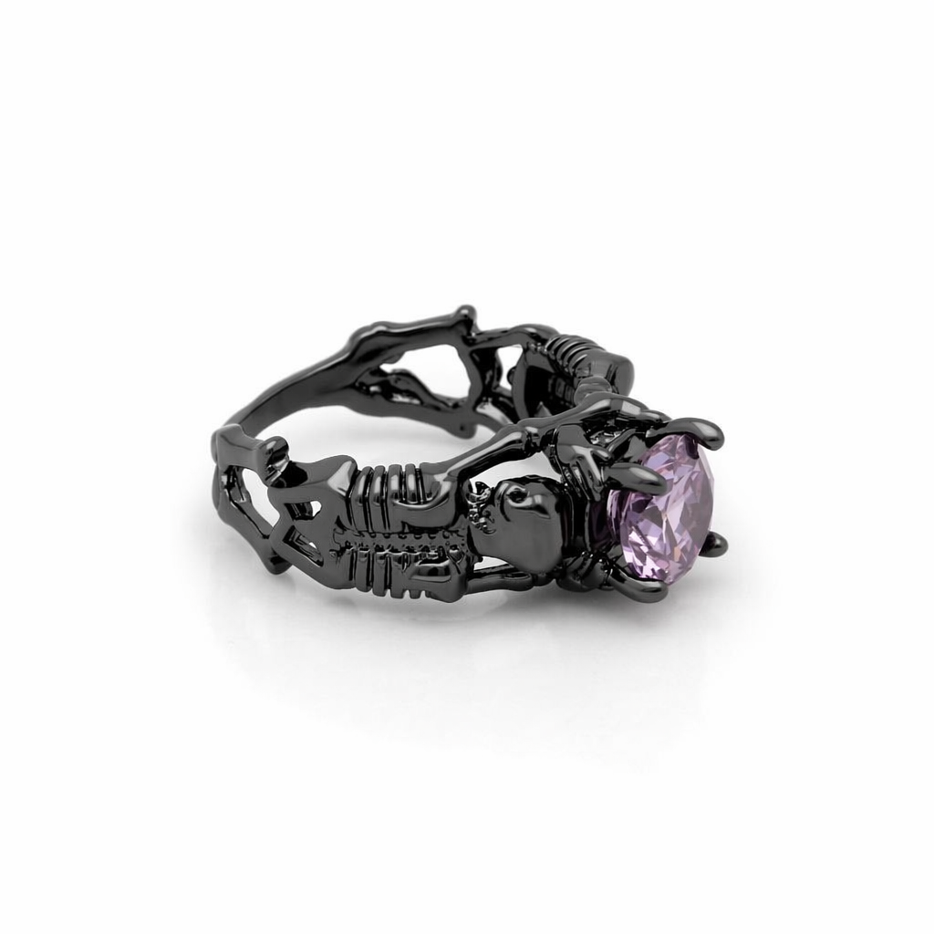 Duo Death: Black-Purple Stone Ring. 12