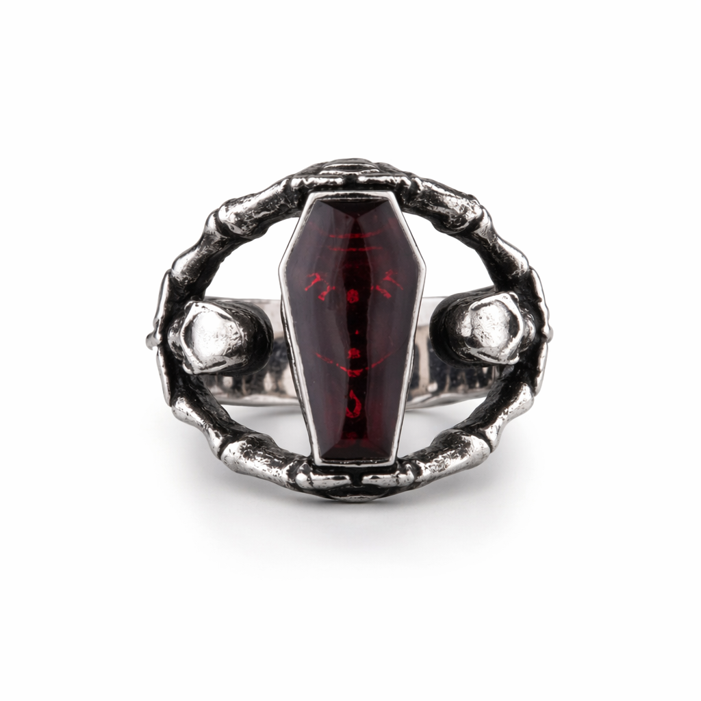 Red Skull Undertaker Ring 7