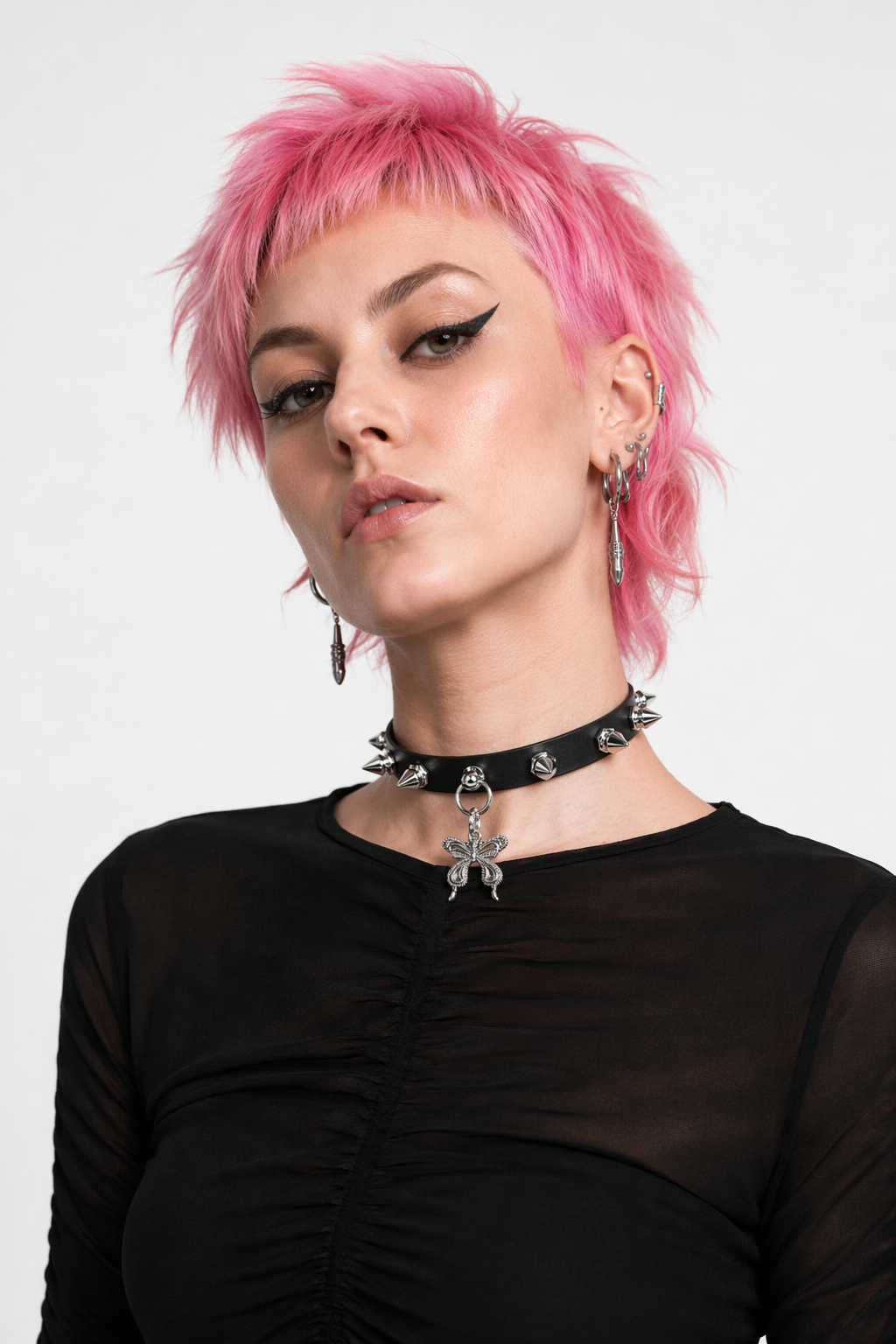 "Leather Butterfly Choker" Default Title