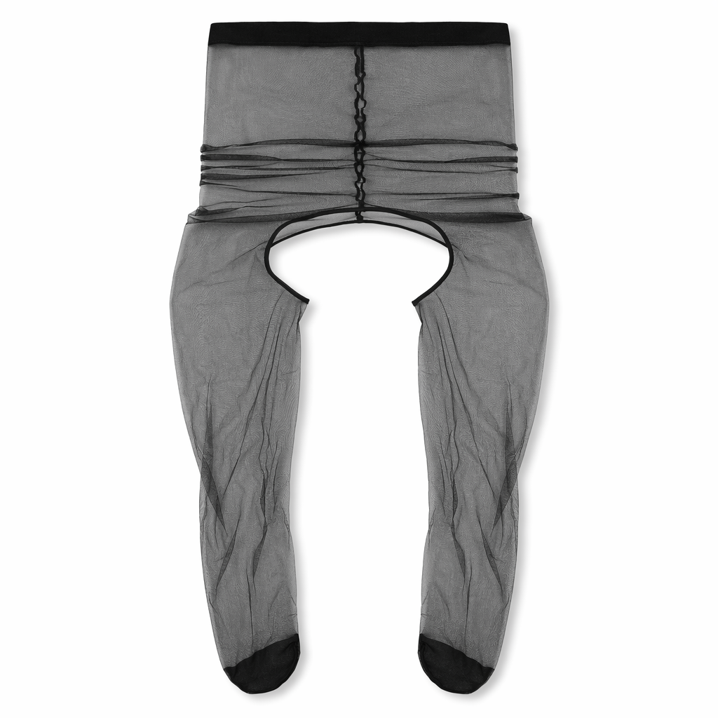 Black Open Crotch Stockings Default Title