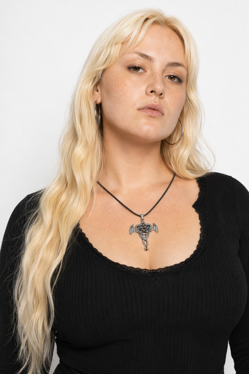 "Dragon Pentagram Pendant Necklace" Default Title