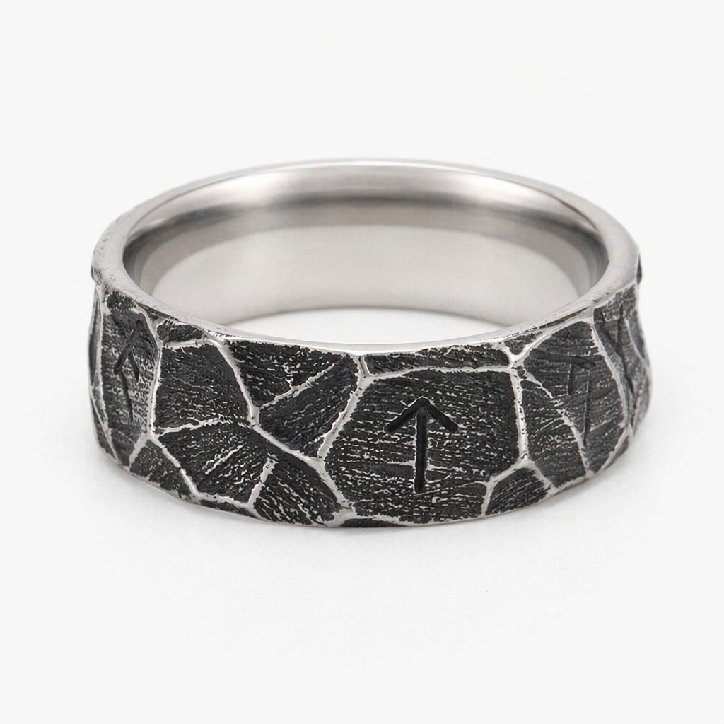 Nordic Viking Retro Steel Ring 7