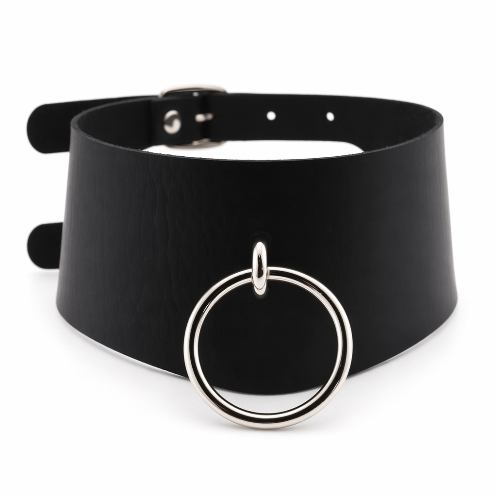 Leather O-Ring Choker Default Title