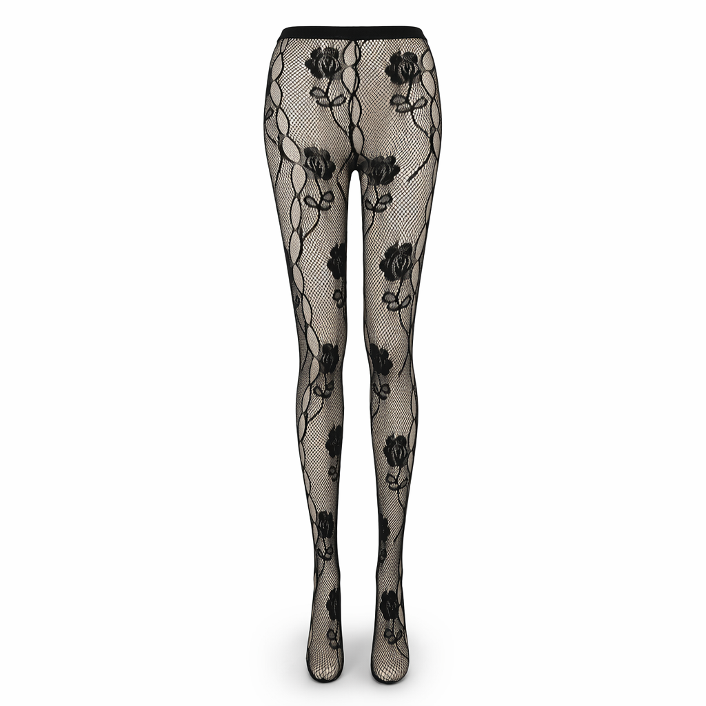 "Dark Floral Gothic Tights" Default Title