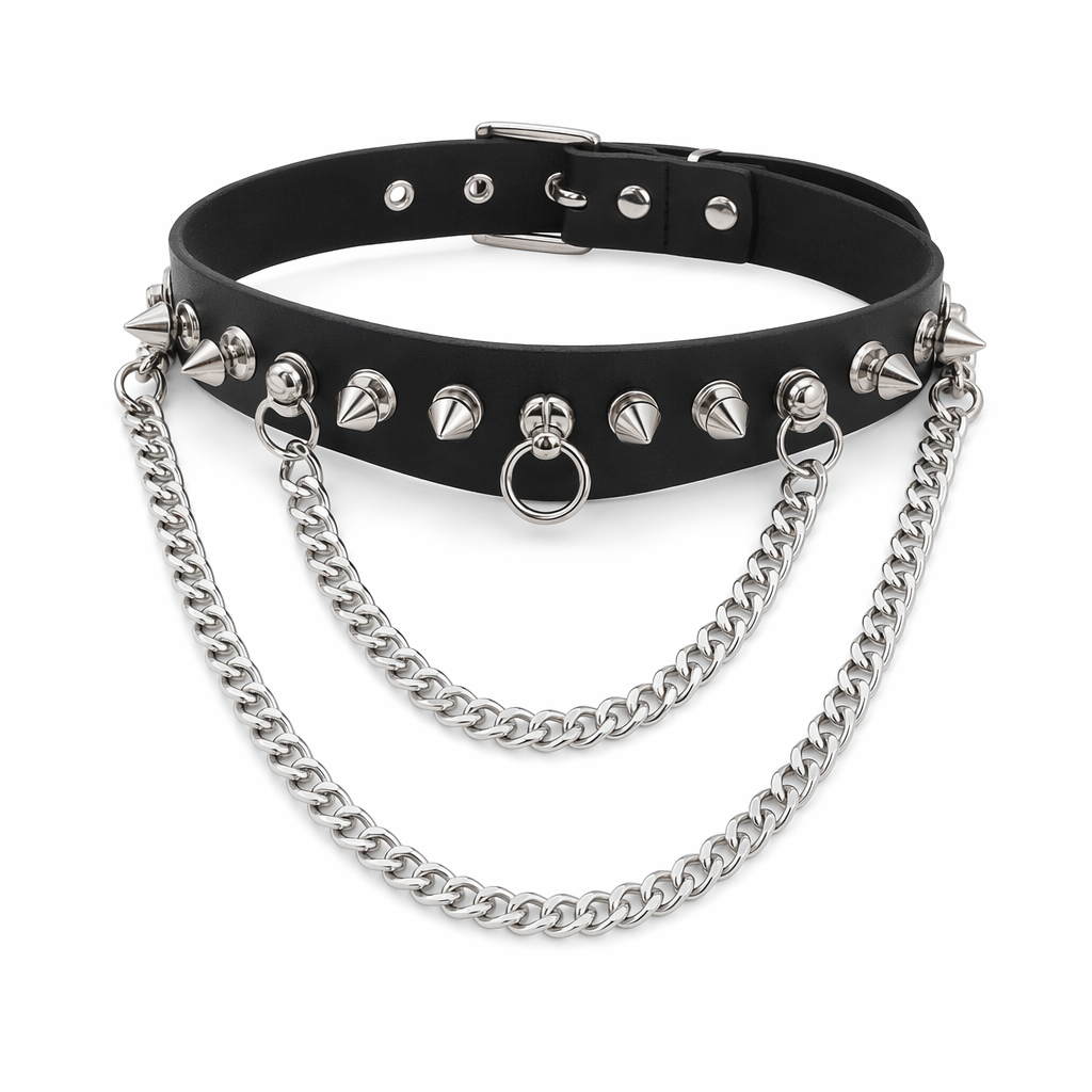 Gothic Spiked Choker Necklace Default