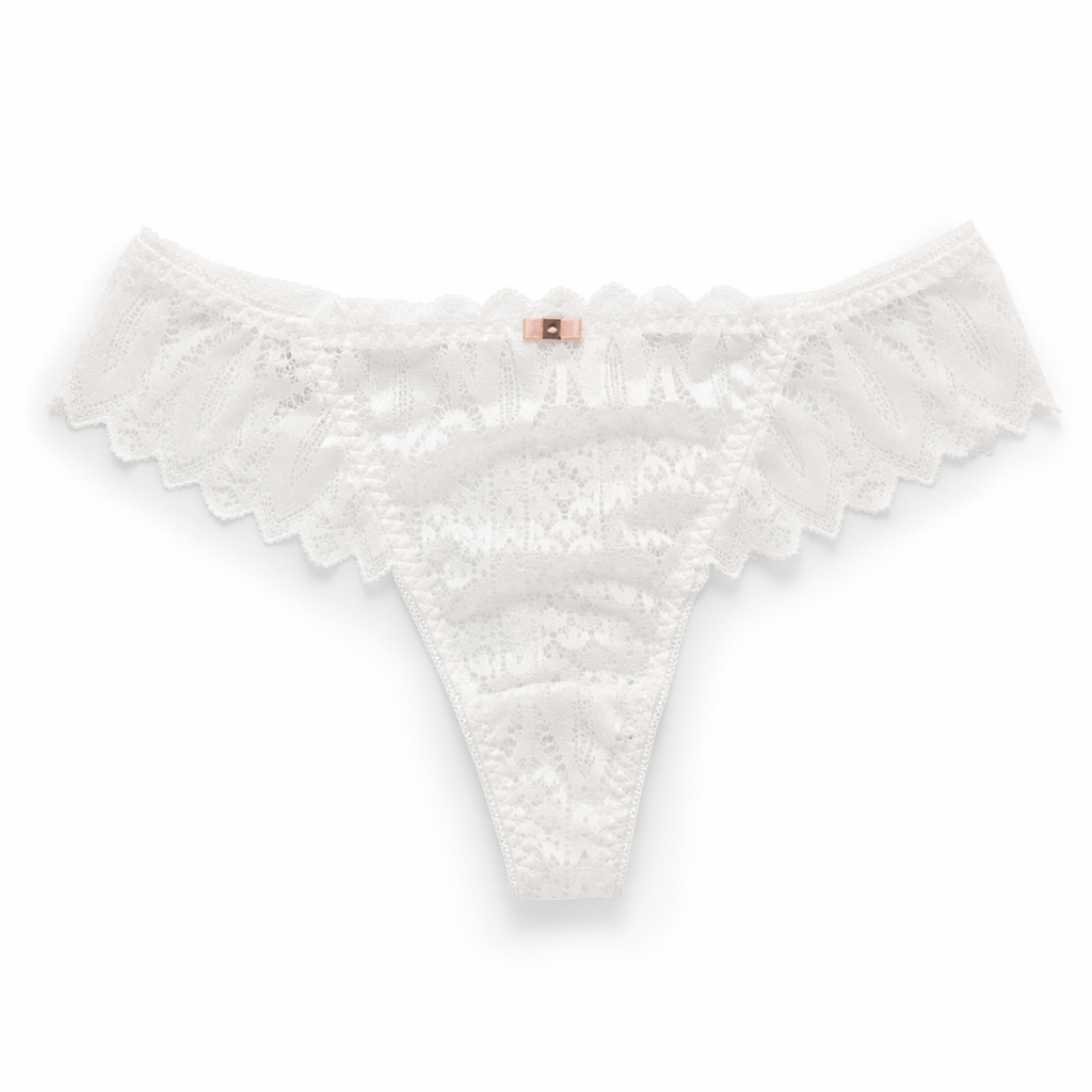 Cute Lace Black Undies White
