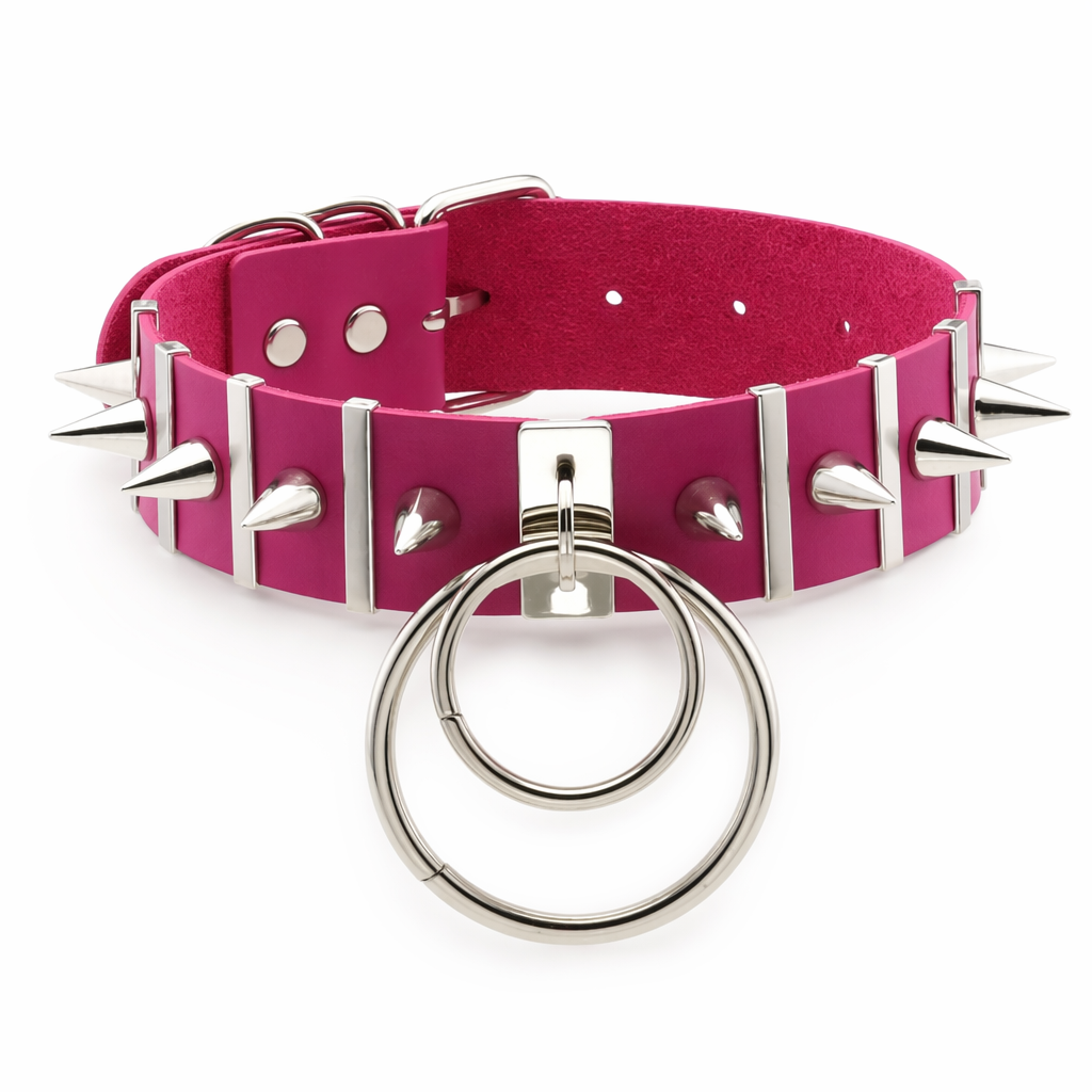Melancholy Punk Choker rose red