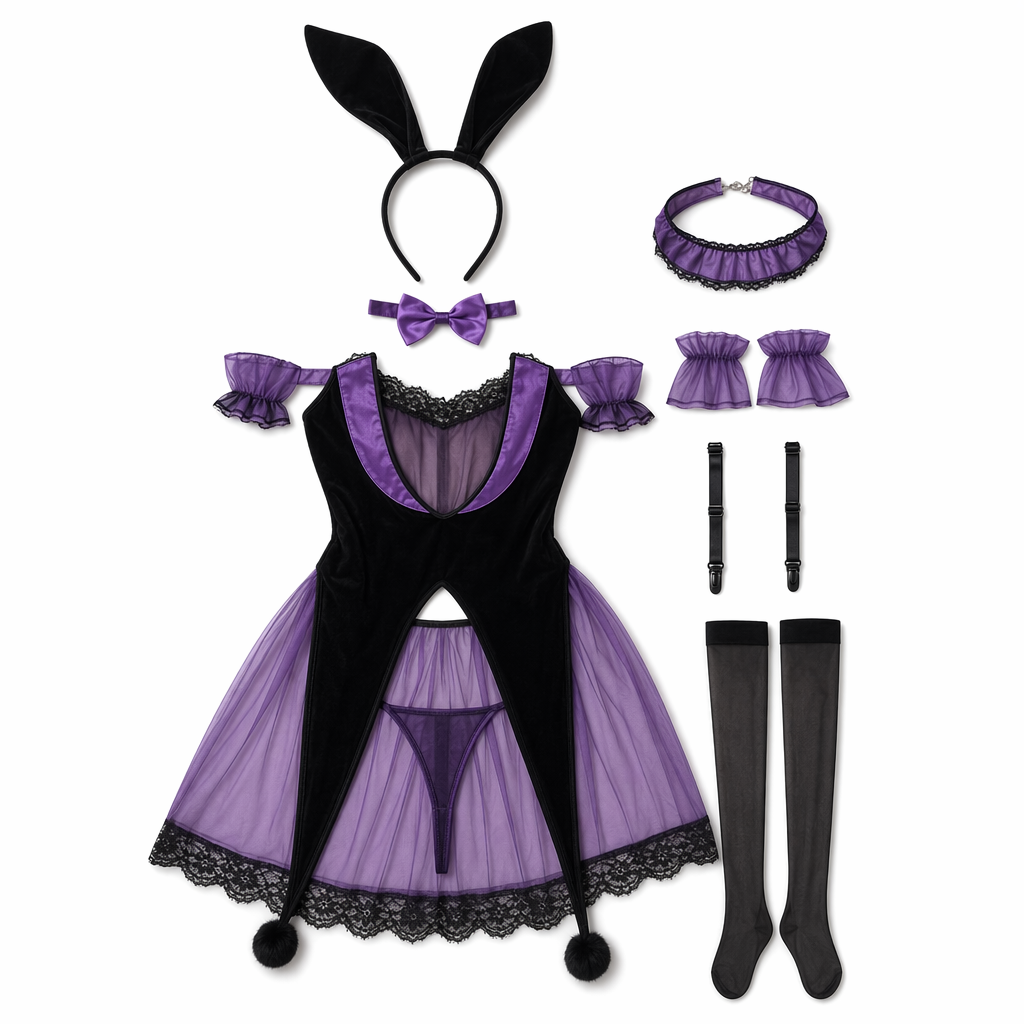 Black Purple Bunny Outfit' Default Title