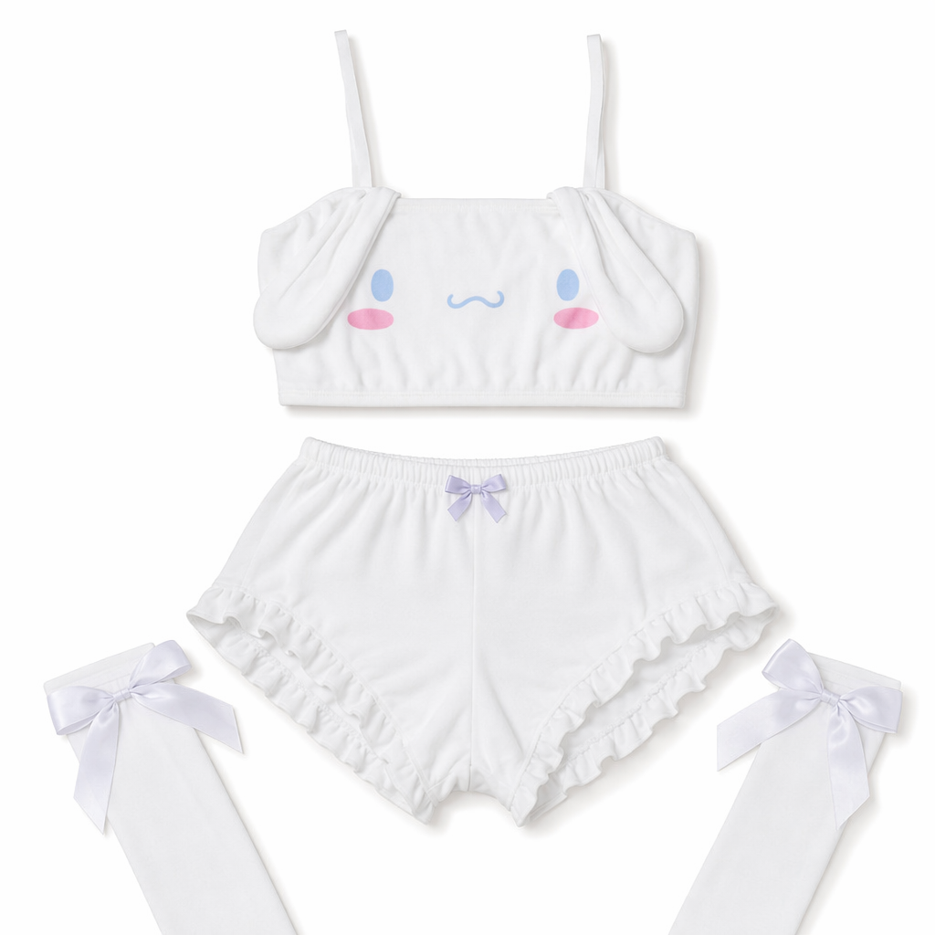 Cute Kawaii Anime Set White