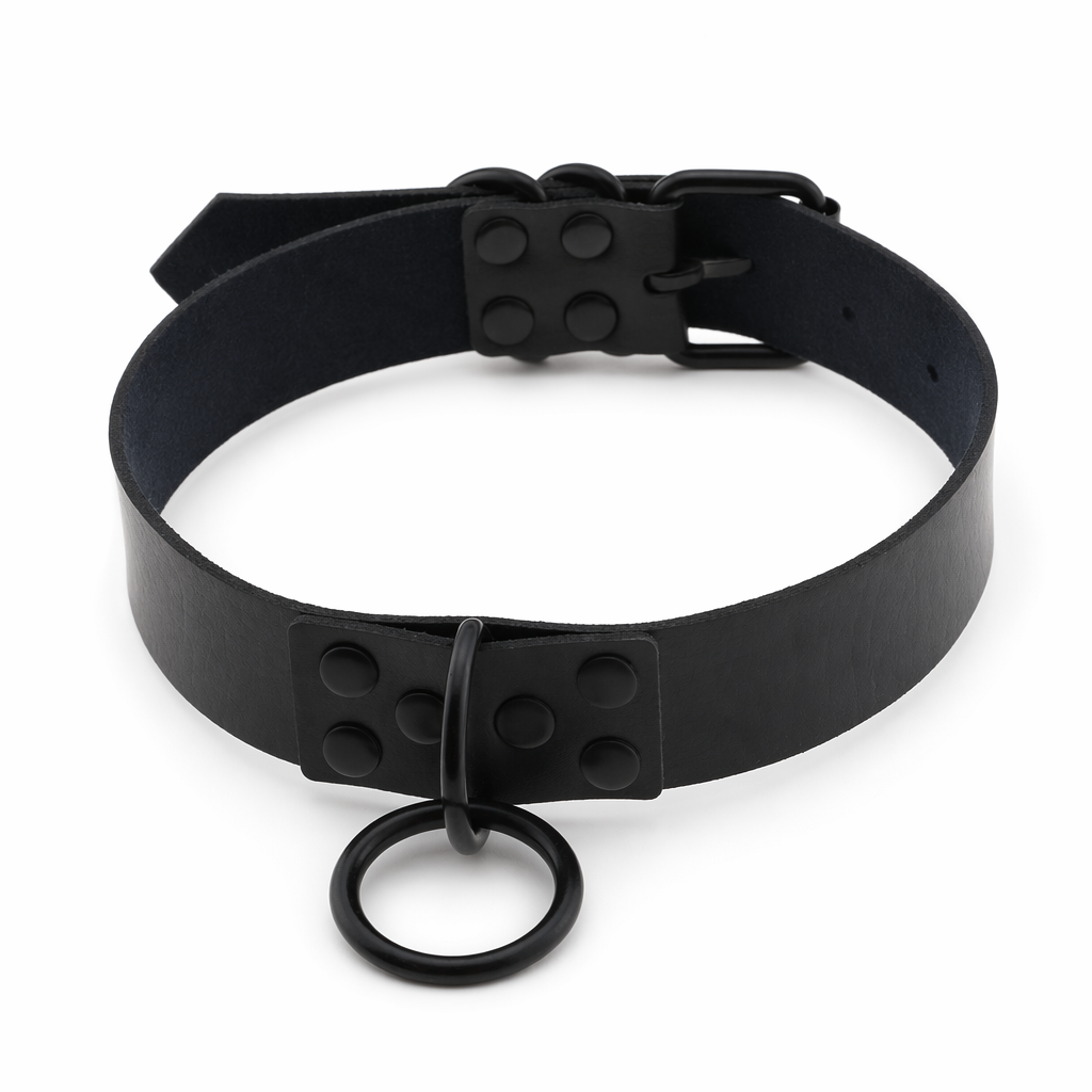 Black/Blue PU Choker Black