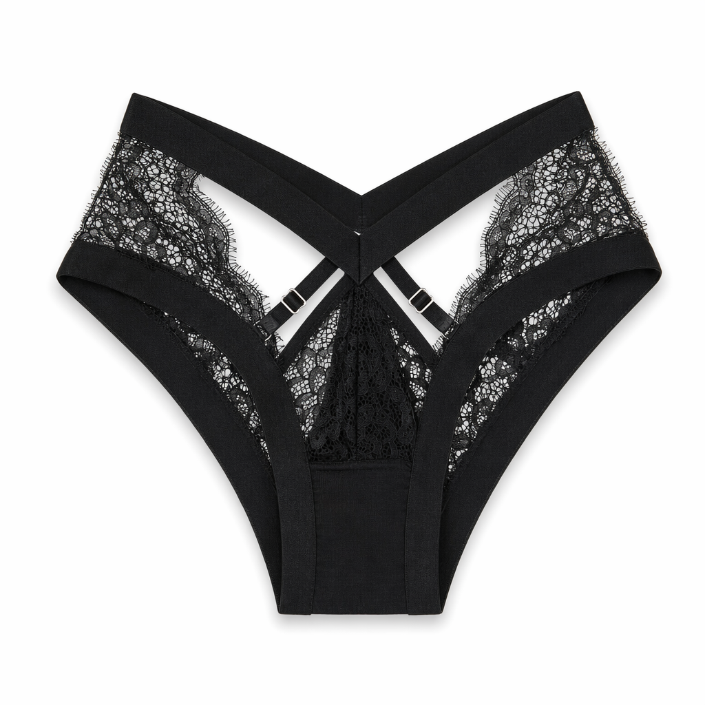 Roomy' Black Seamless Underwear Default Title
